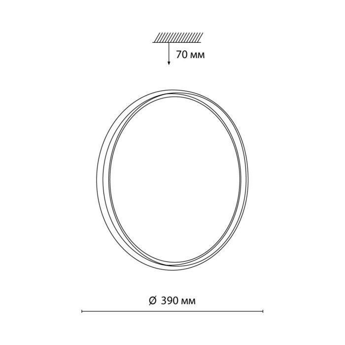 7631/DL PALE SN 043 Luminaire plastic/white/light gray LED 48W with remote control 3000-6000K D390 IP43 remote control SAVI