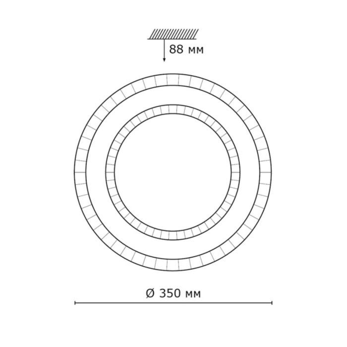 2041/DL PALE SN 093 Luminaire plastic/white/transparent LED 48W 3000-6000K D350 IP43 remote control FLOORS