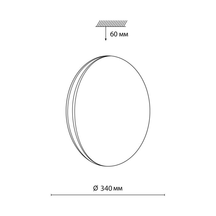 7625/CL PALE SN 036 Luminaire Plastic/White/Silver LED 30W without remote control 4000K D340 IP43 RINGO