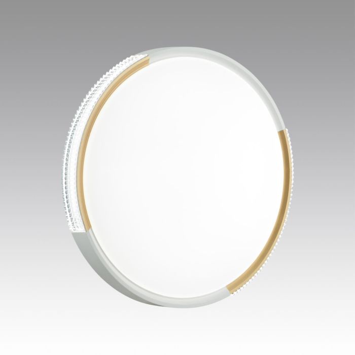 7612/EL PALE SN 032 Luminaire plastic/white/gold LED 72W with remote control 3000-6000K D490 IP43 remote control VELIO