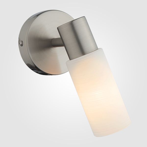 Wall lamp with glass plafond 20043/1 satin-nickel