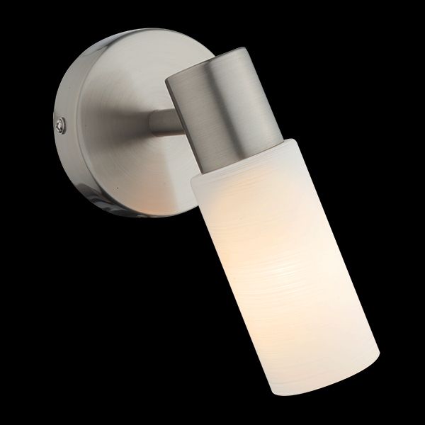 Wall lamp with glass plafond 20043/1 satin-nickel