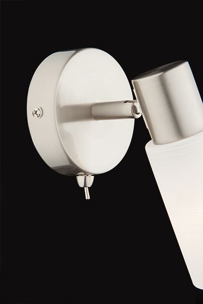 Wall lamp with glass plafond 20043/1 satin-nickel