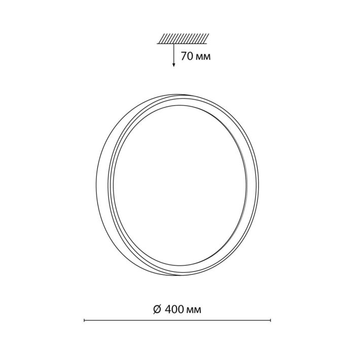 7627/DL PALE SN 019 Light fixture plastic/white/venge under wood LED 48W with remote control 3000-6000K D400 IP43 remote control WOODI