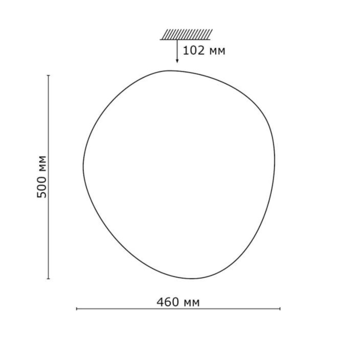 2039/DL COLOR SN 084 Plastic/White LED 48W 3000-6000K 500x460 IP43 remote control STONE