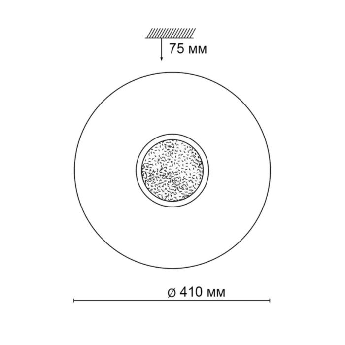 2074/DL PALE SN 069 Luminaire plastic/white/chrome/transparent LED 48W 3000-6000K D410 IP43 remote control LAZANA