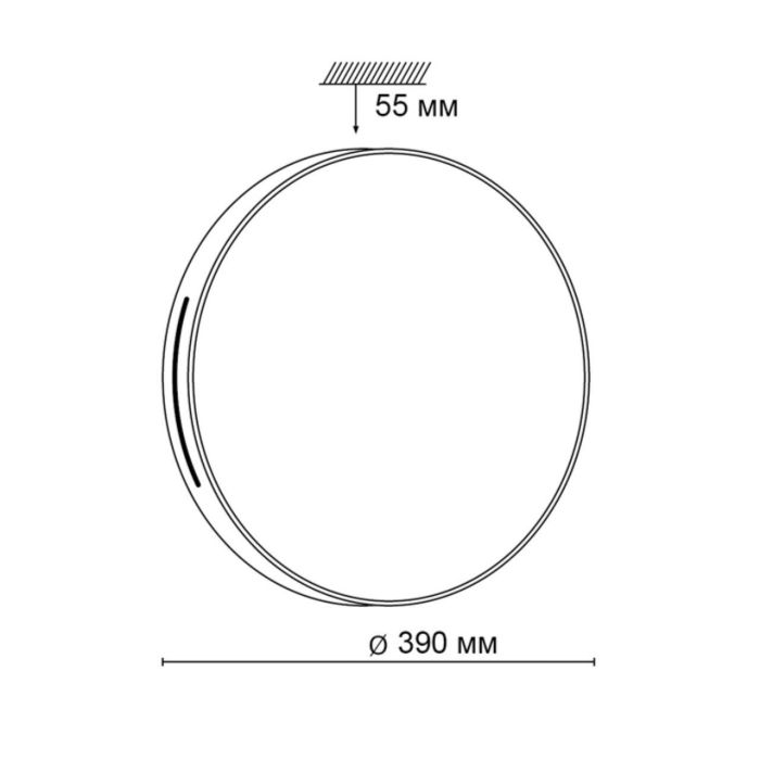 2076/DL PALE SN 077 Luminaire Plastic/White/Silver LED 48W 3000-6000K D390 IP43 Remote Control GETA SILVER