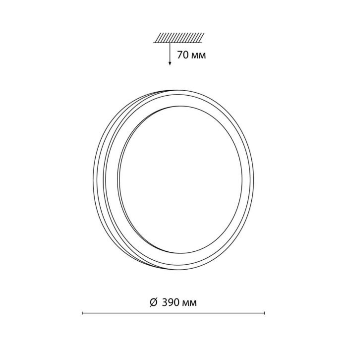 7620/DL PALE SN 046 Luminaire plastic/white/black/copper LED 48W with remote control 3000-4200-6300K D390 IP43 remote control AKUNA