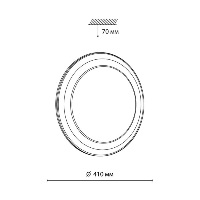 7617/DL PALE SN 040 Luminaire plastic/white LED 48W c remote control 3000-6000K D410 IP43 remote control SETTA