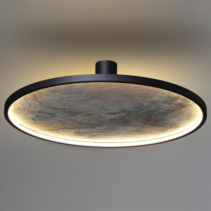 5078/55L L-VISION ODL24 black/grey/beige/metal/natural stone/acrylic Wall/ceiling luminaire. LED 55W 3000K STOFLAKE