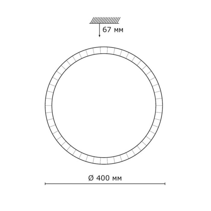 2036/DL PALE SN 081 Luminaire plastic/white/transparent LED 48W 3000-6000K D400 IP43 remote control BRISA