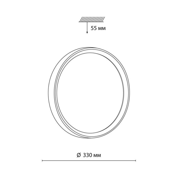 7627/CL PALE SN 019 Luminaire plastic/white/venge under wood LED 30W without remote control 4000K D330 IP43 WOODI