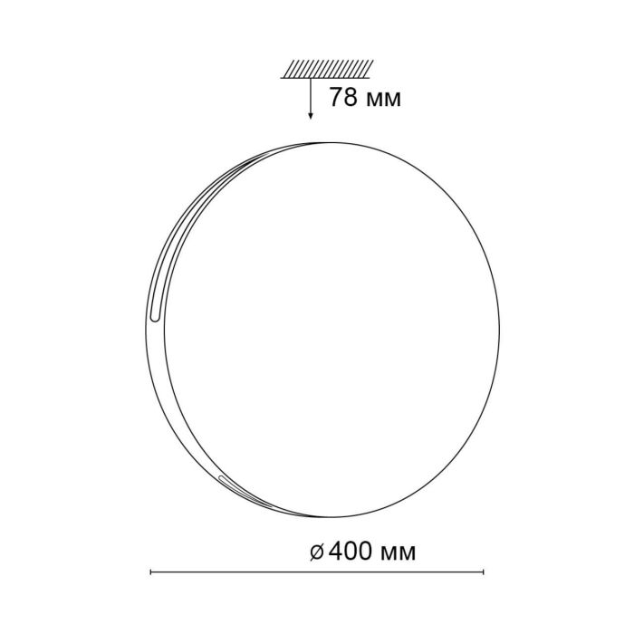 3040/DL PALE SN 022 Luminaire plastic/white/chrome LED 48W 4000K D400 IP43 VALE