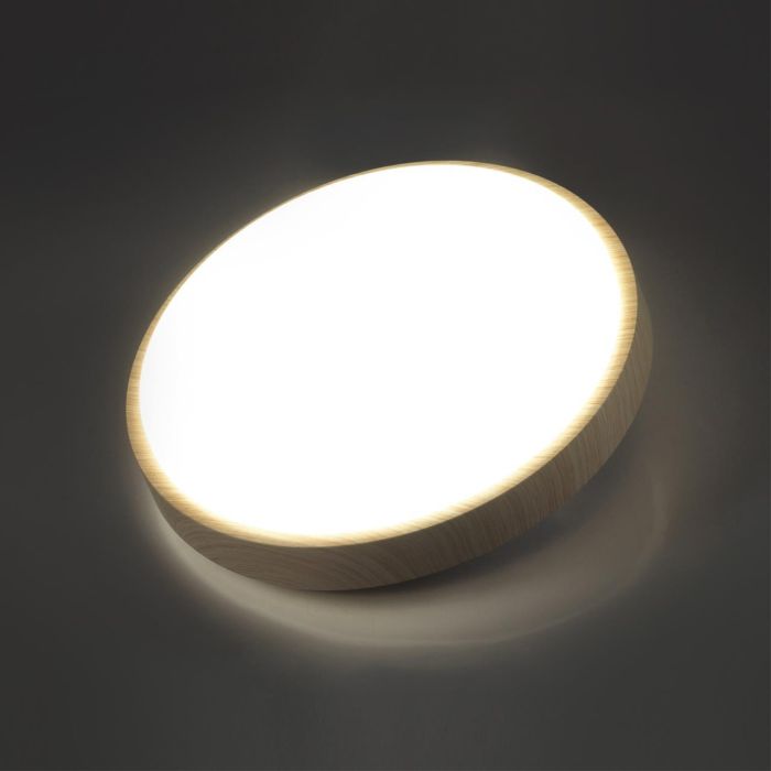 7607/CL PALE SN 026 Luminaire plastic/white/beige under wood LED 30W without remote control 4000K D340 IP43 LOSTA