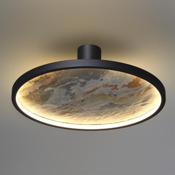 5078/35L L-VISION ODL24 black/grey/beige/metal/natural stone/acrylic Wall/ceiling luminaire. LED 35W 3000K STOFLAKE