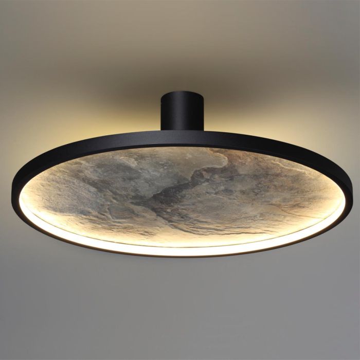 5078/45L L-VISION ODL24 black/grey/beige/metal/natural stone/acrylic Wall/ceiling luminaire. LED 45W 3000K STOFLAKE