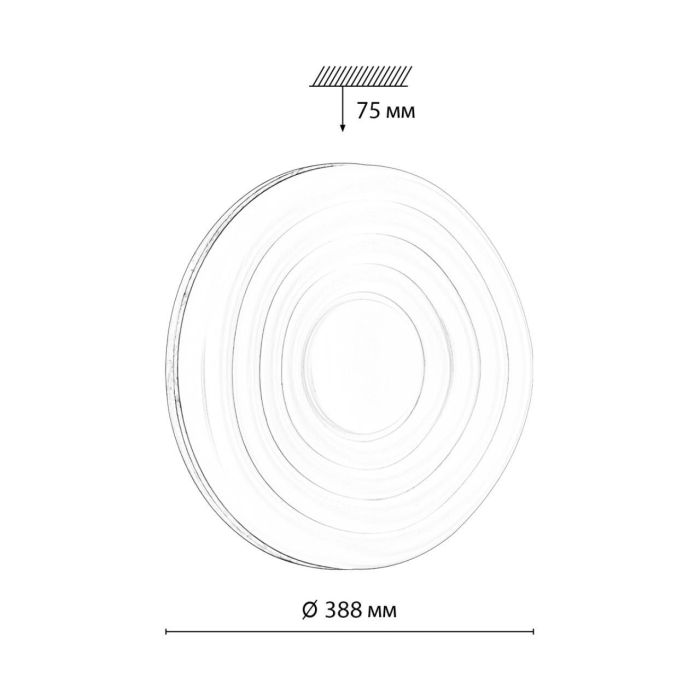 7674/DL PALE SN 152 white/natural wood LED 48W 3000-6000K D388 IP43 remote control FASS WOOD