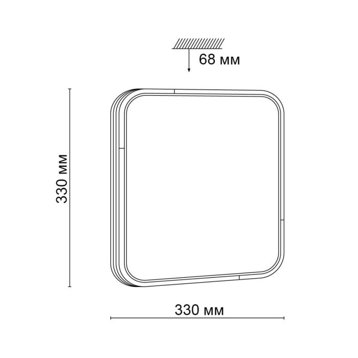 3059/CL PALE SN 013 Luminaire plastic/white/black LED 30W 4000K 330x330 IP43 ORSO