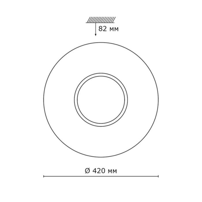 2048/DL PALE SN 049 Luminaire plastic/white/transparent/chrome LED 48W 3000-6000K D420 IP43 remote control VISMA