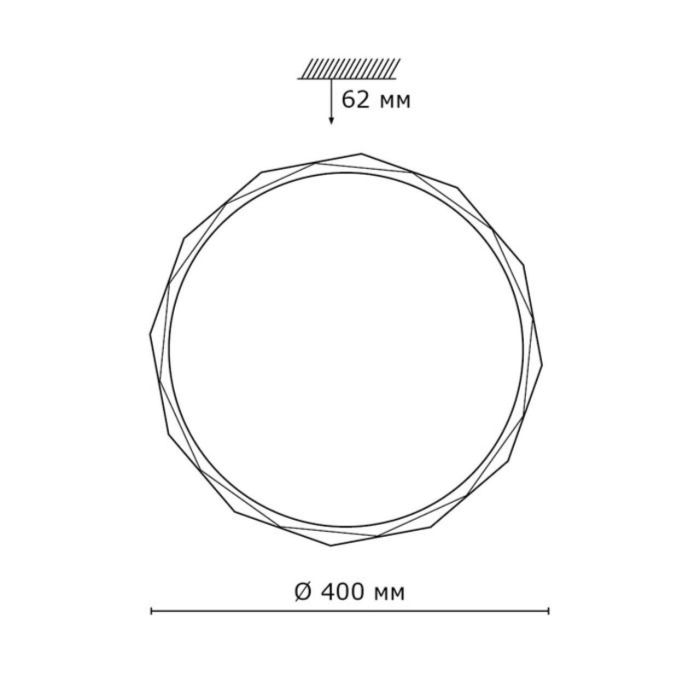 2045/DL PALE SN 089 Luminaire plastic/white/transparent LED 48W 4000K D400 IP43 GINO