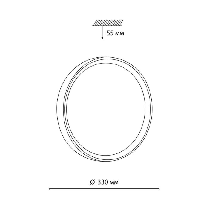 7603/CL PALE SN 018 Luminaire plastic/white/light brown under wood LED 30W without remote control 4000K D330 IP43 WOODI