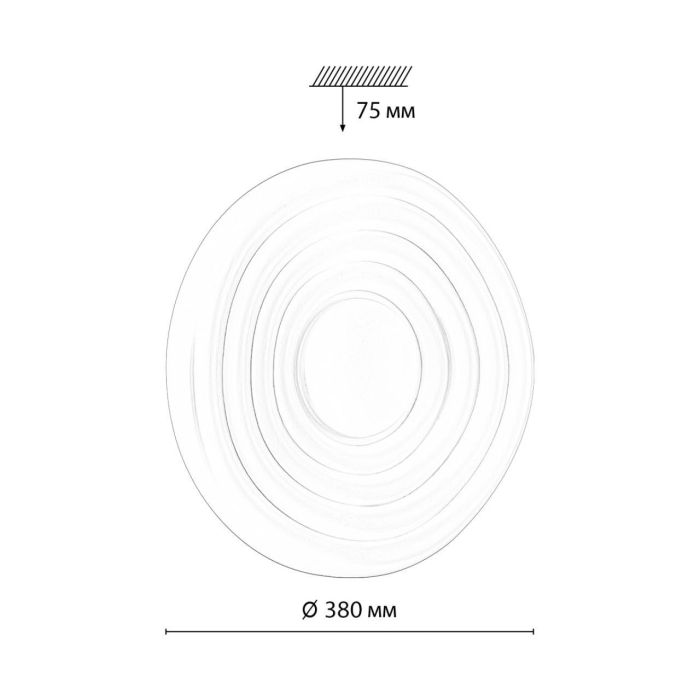 7679/DL PALE SN 153 Luminaire plastic/white LED 48W 3000-6000K D380 IP43 remote control FASS