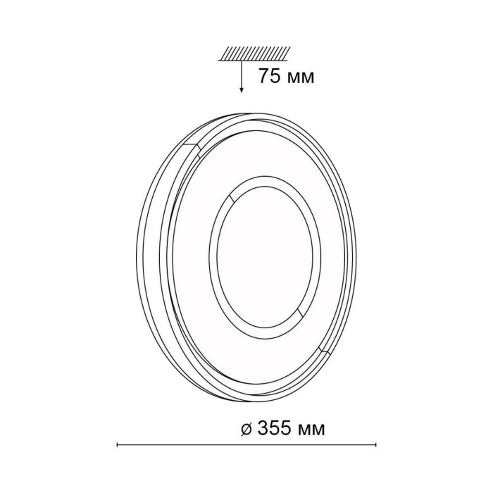 3046/CL TAN SN 010 Luminaire plastic/white/black LED 30W 4000K D355 IP43 STOKI