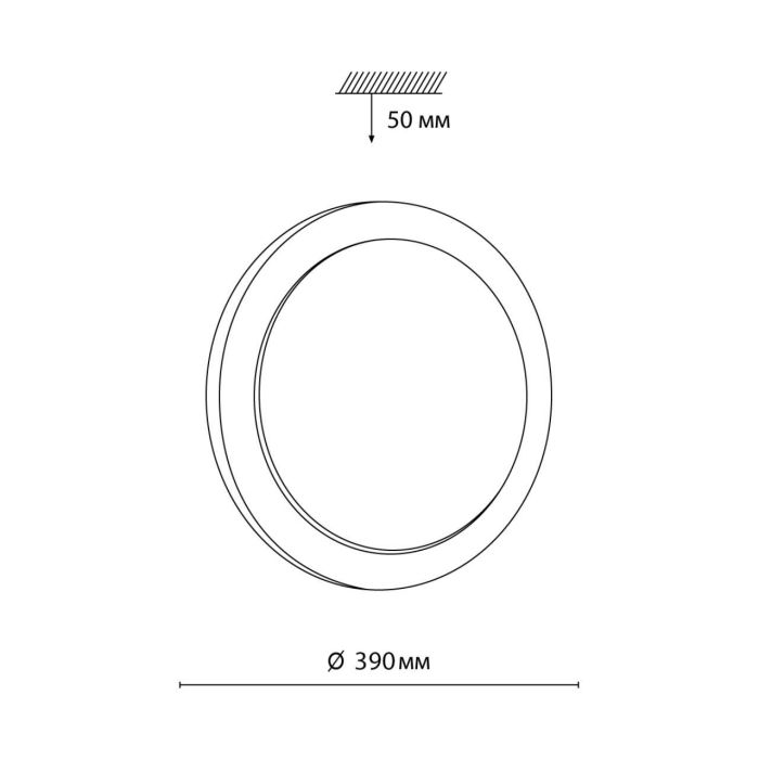 7606/DL PALE SN 023 Light fixture plastic/white/brown under wood LED 48W with remote control 3000-6000K D390 IP43 remote control KAFA