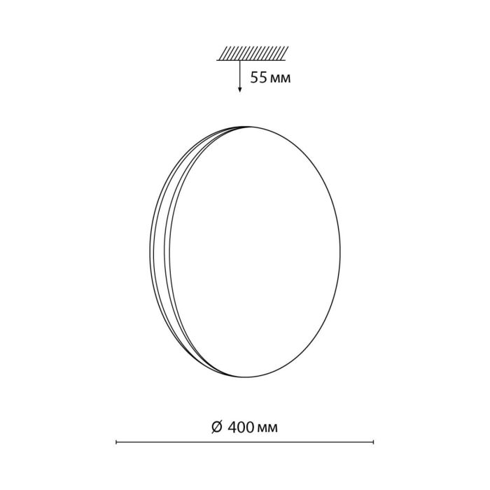 7625/DL PALE SN 036 Luminaire plastic/white/silver LED 48W without remote control 4000K D400 IP43 RINGO