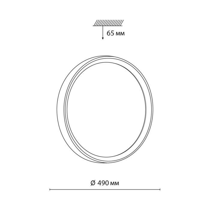 7627/EL PALE SN 019 LED 72W plastic/white/venge under wood with remote control 3000-6000K D490 IP43 remote control WOODI