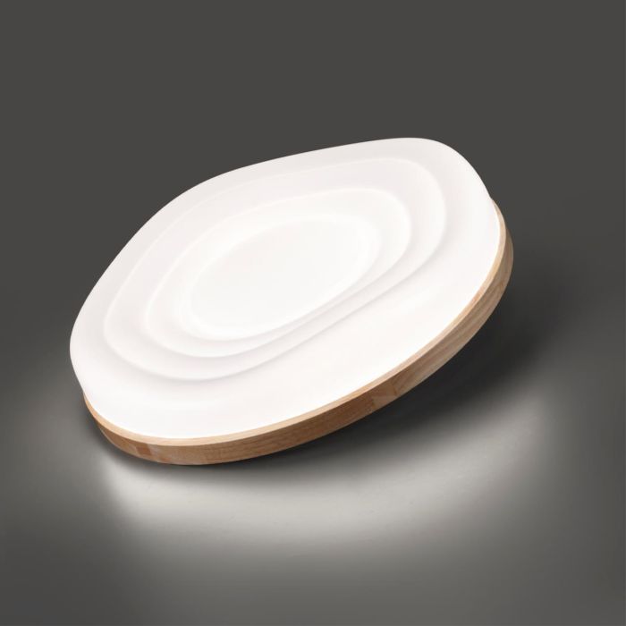 7674/DL PALE SN 152 white/natural wood LED 48W 3000-6000K D388 IP43 remote control FASS WOOD