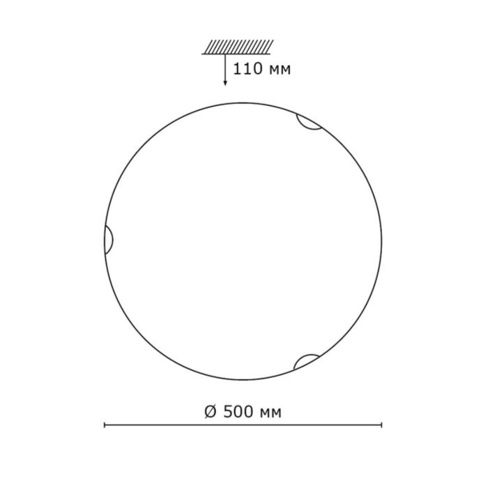 333 GLASSI SN 105 Glass/white E27 3*100W D500 ONDINA