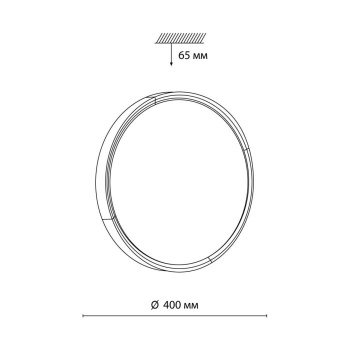 7612/DL PALE SN 032 Luminaire plastic/white/gold LED 48W with remote control 3000-6000K D400 IP43 remote control VELIO