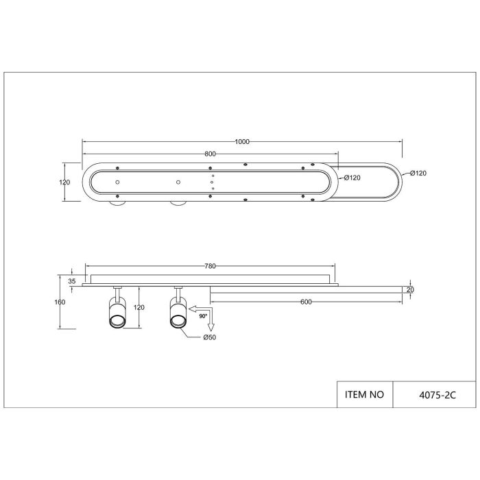 Ceiling lamp Planar 4075-2C. TM Favourite