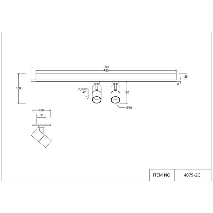 Ceiling lamp Trick 4079-2C. TM Favourite