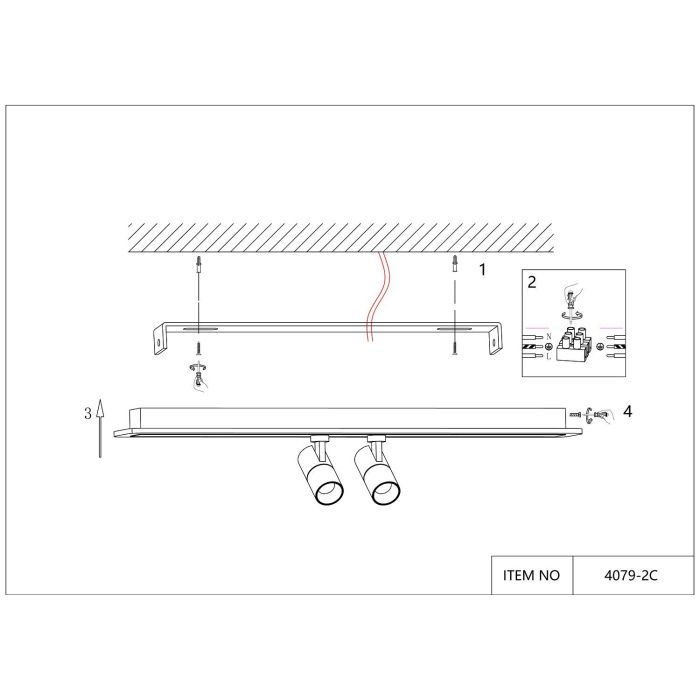 Ceiling lamp Trick 4079-2C. TM Favourite