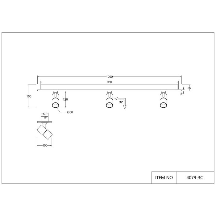 Ceiling lamp Trick 4079-3C. TM Favourite