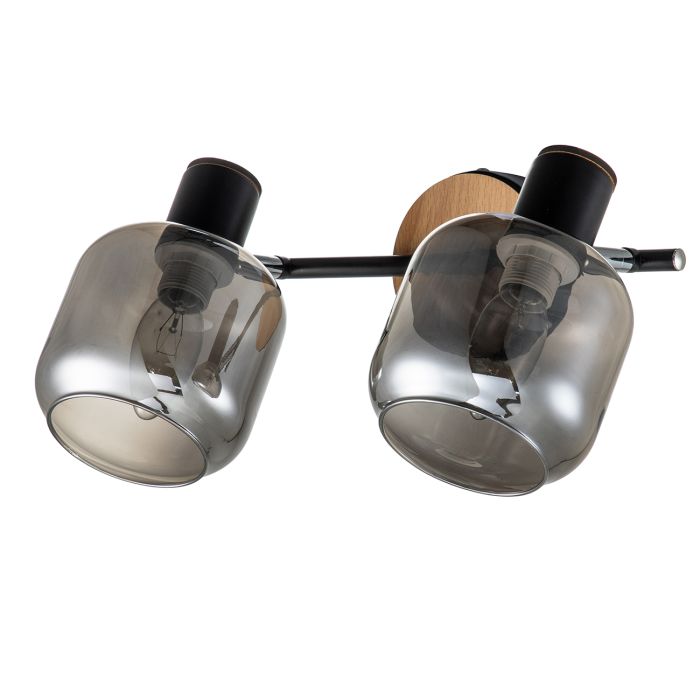 Spotlight Escada 10177/2A E14*40W Black/Chrome/Wood