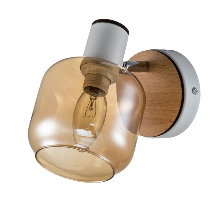 Spotlight Escada 10177/1A E14*40W White/Chrome/Wood