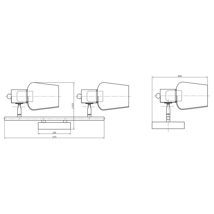 Wall and ceiling lamp Escada 691/2A E14*40W Wood