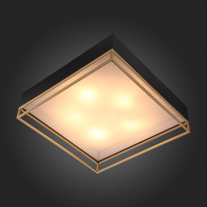 SL1127.422.05 Ceiling lamp ST-Luce Black, Matte Gold/White E27 5*40W