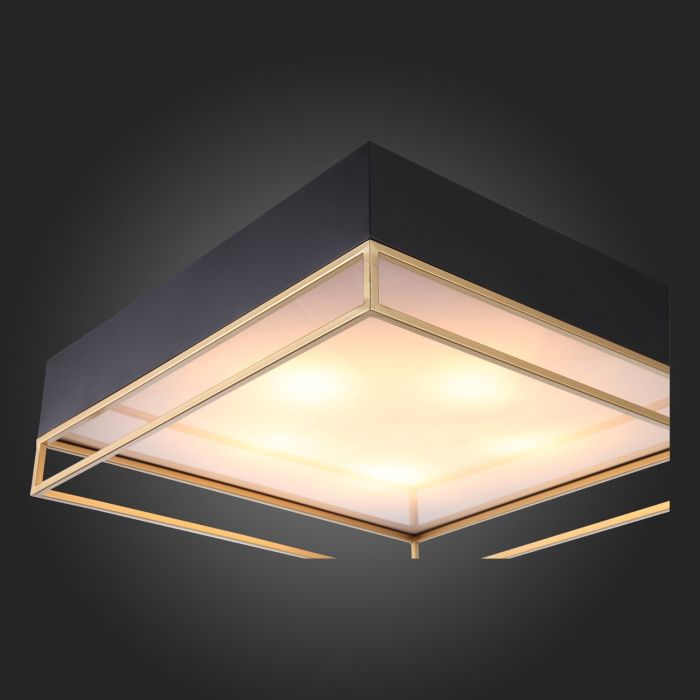 SL1127.422.05 Ceiling lamp ST-Luce Black, Matte Gold/White E27 5*40W