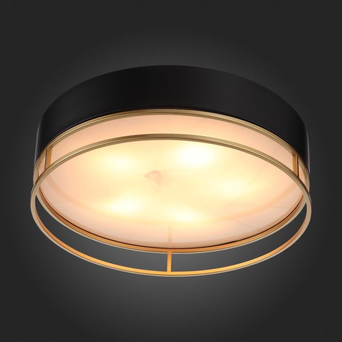 SL1127.432.05 Ceiling lamp ST-Luce Black, Matte Gold/White E27 5*40W