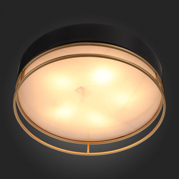 SL1127.432.05 Ceiling lamp ST-Luce Black, Matte Gold/White E27 5*40W