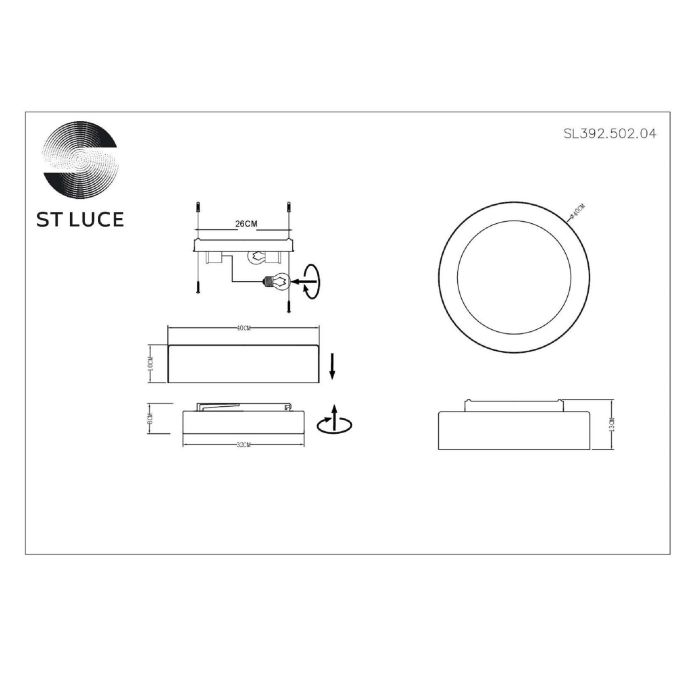 SL392.502.04 Ceiling lamp ST-Luce White/White E14 4*40W