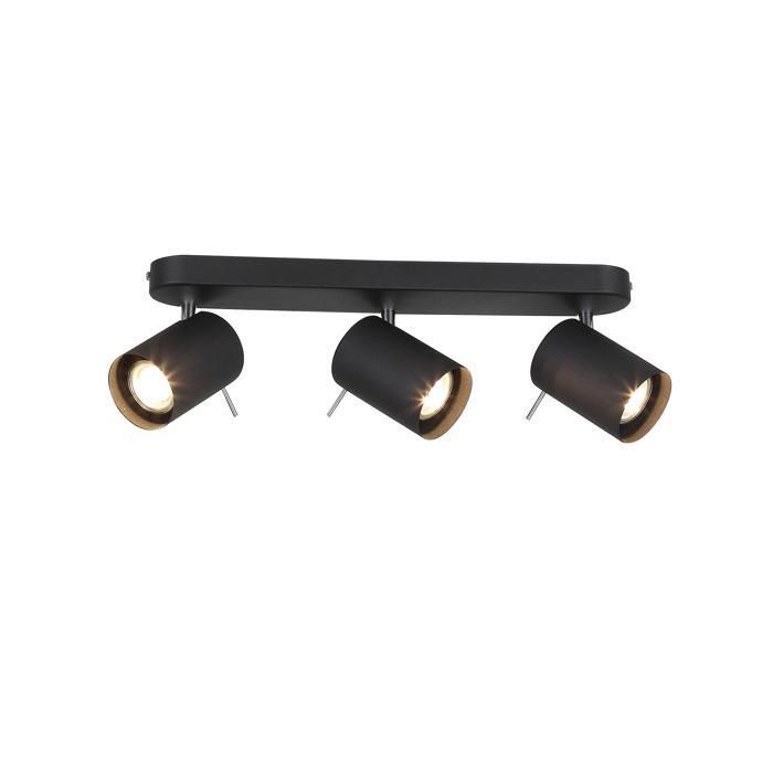 SL597.401.03 Spot ST-Luce Black, Chrome/Black GU10 LED 3*3W