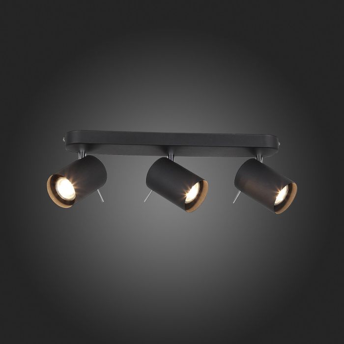 SL597.401.03 Spot ST-Luce Black, Chrome/Black GU10 LED 3*3W