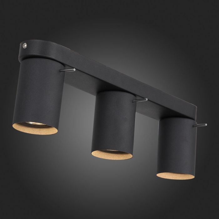 SL597.401.03 Spot ST-Luce Black, Chrome/Black GU10 LED 3*3W