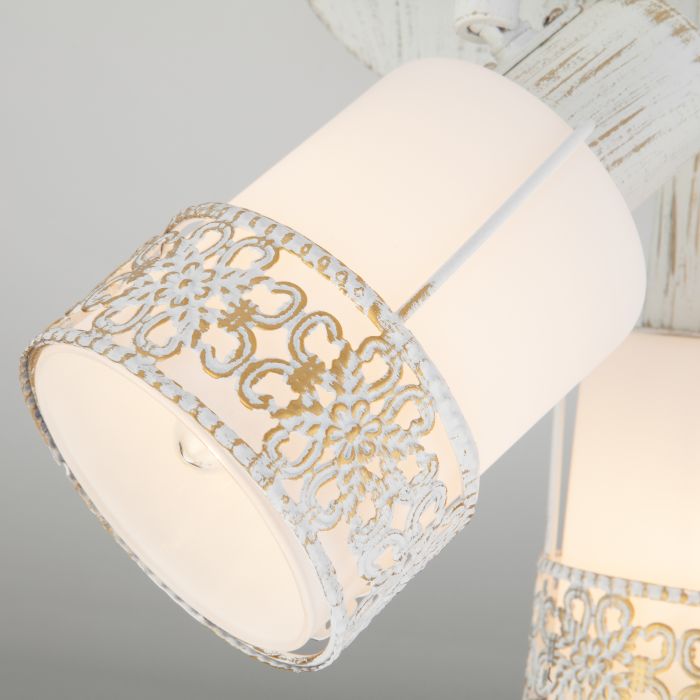 Ceiling lamp with glass luminaires 20026/3 white with gold