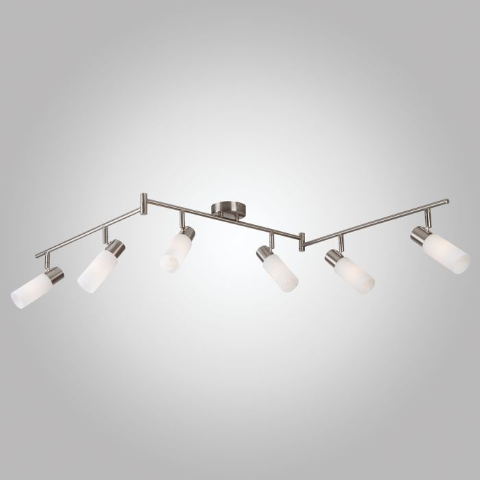 Ceiling lamp with glass plafonds 20043/6 satin-nickel